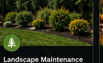 Fresh landscape bed with plants